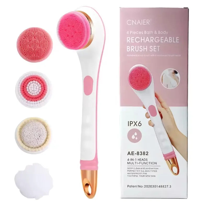 Electric Long Handle Bath Brush and Body Exfoliator