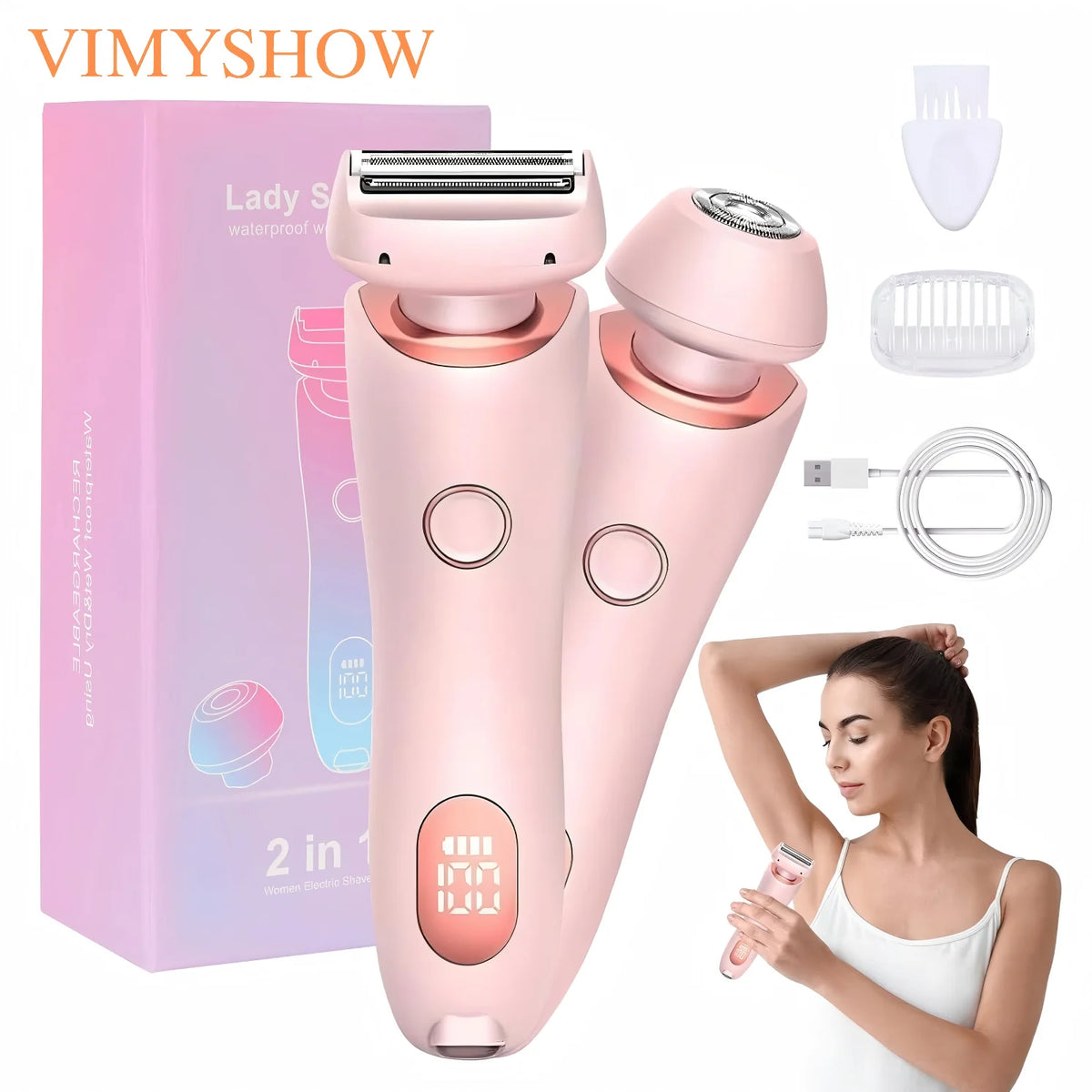 Electric Women's Body Hair Shaver and Bikini Trimmer