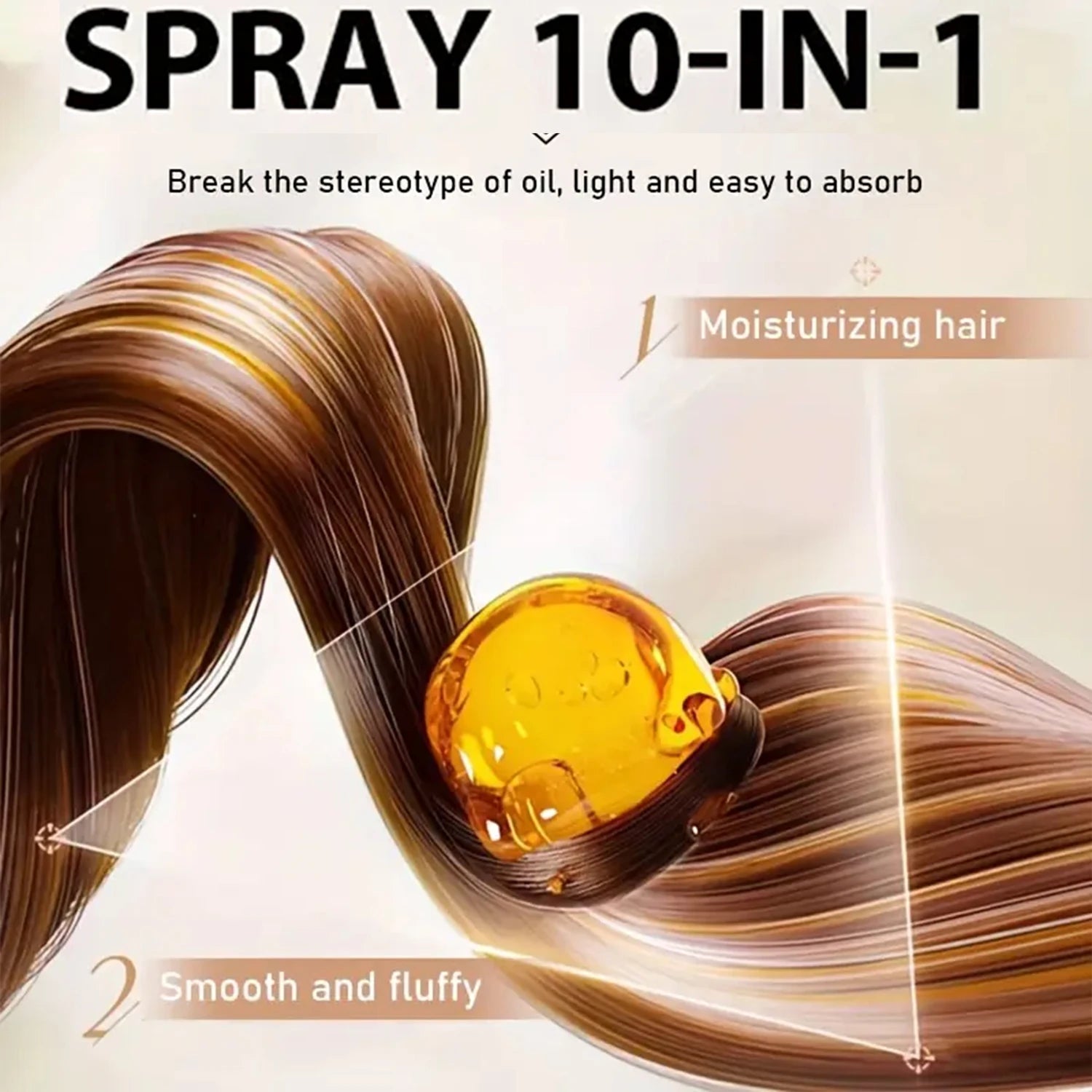 10 in 1 Hair Essence Spray with Plant Keratin Biotin and Jojoba Oil - 5