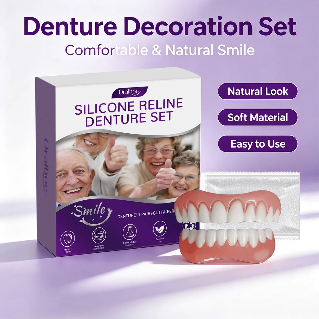 Cosmetic Denture Set for Instant Natural Smile