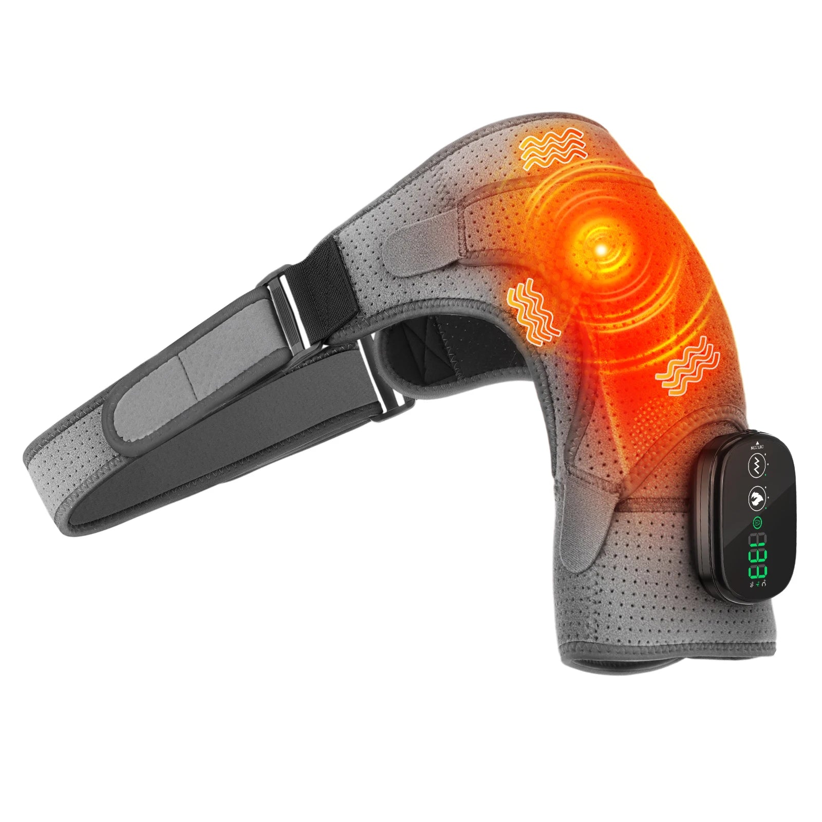 Cordless Heated Shoulder Massager with Vibration - 16