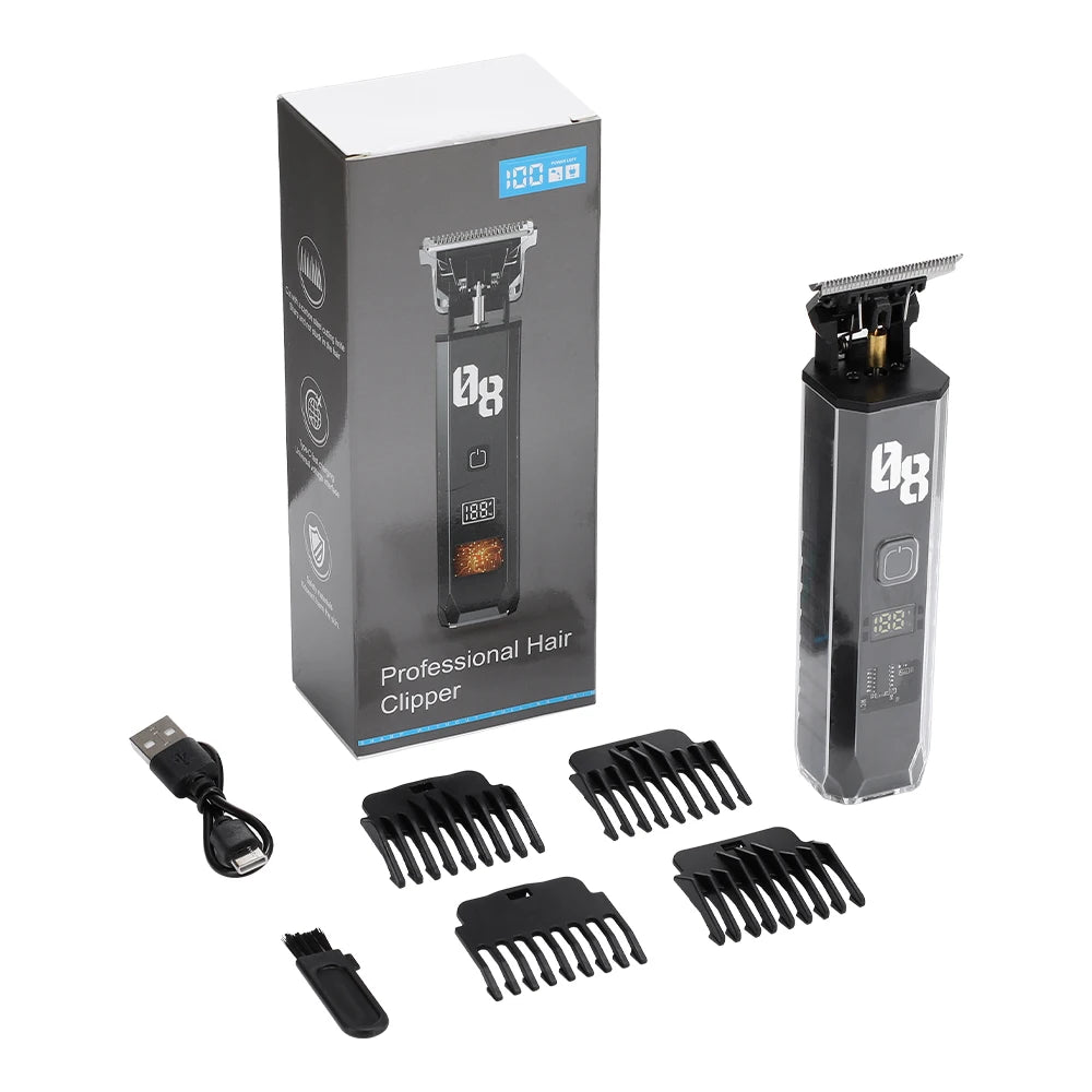 Professional Cordless Hair Trimmer with Digital Display - 11