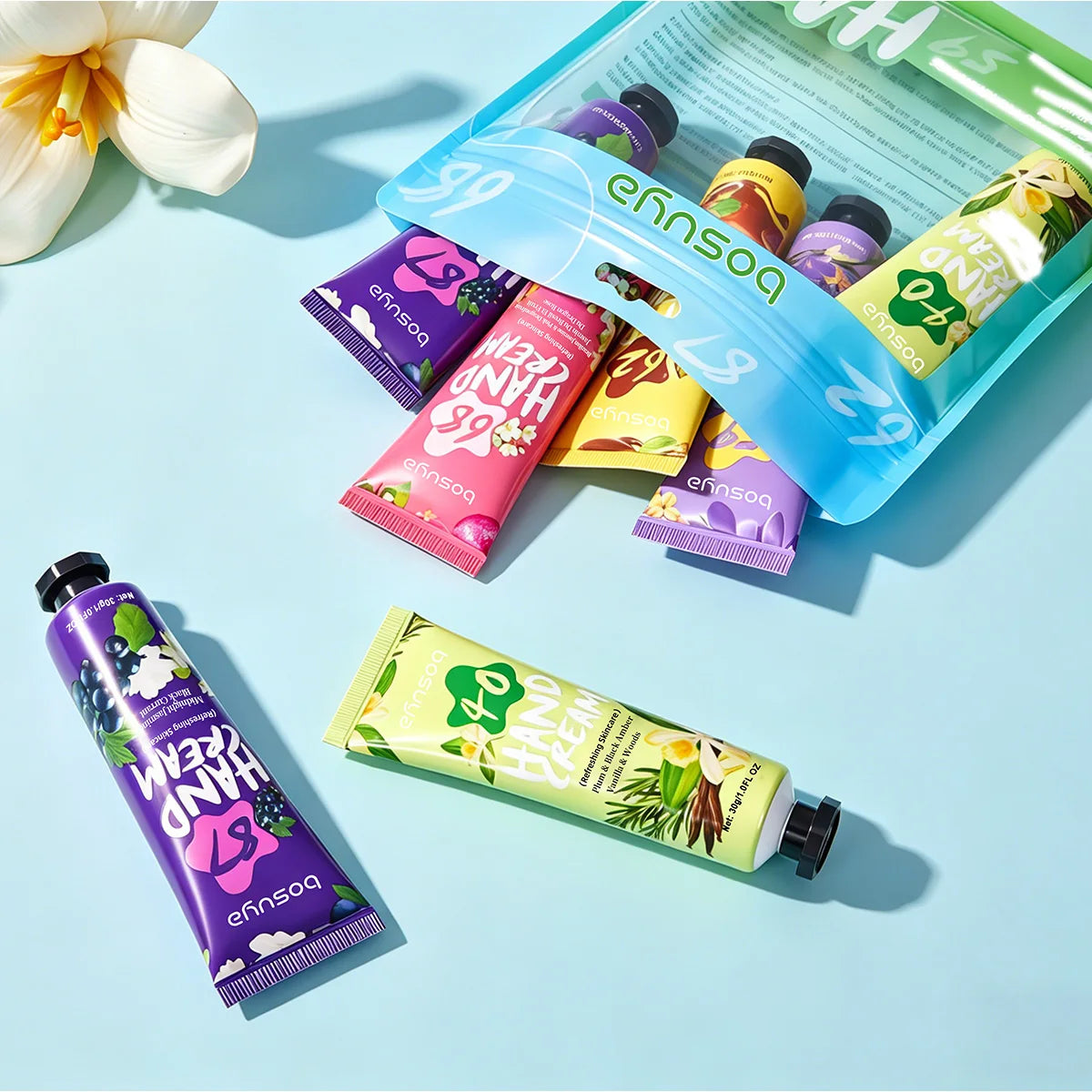 Bosuya Moisturizing Hand Cream Set Hydrating Lotion for Dry Skin