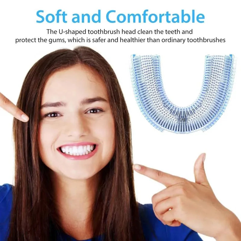 Automatic UShape Electric Toothbrush with LED Whitening Light