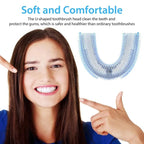 Automatic UShape Electric Toothbrush with LED Whitening Light