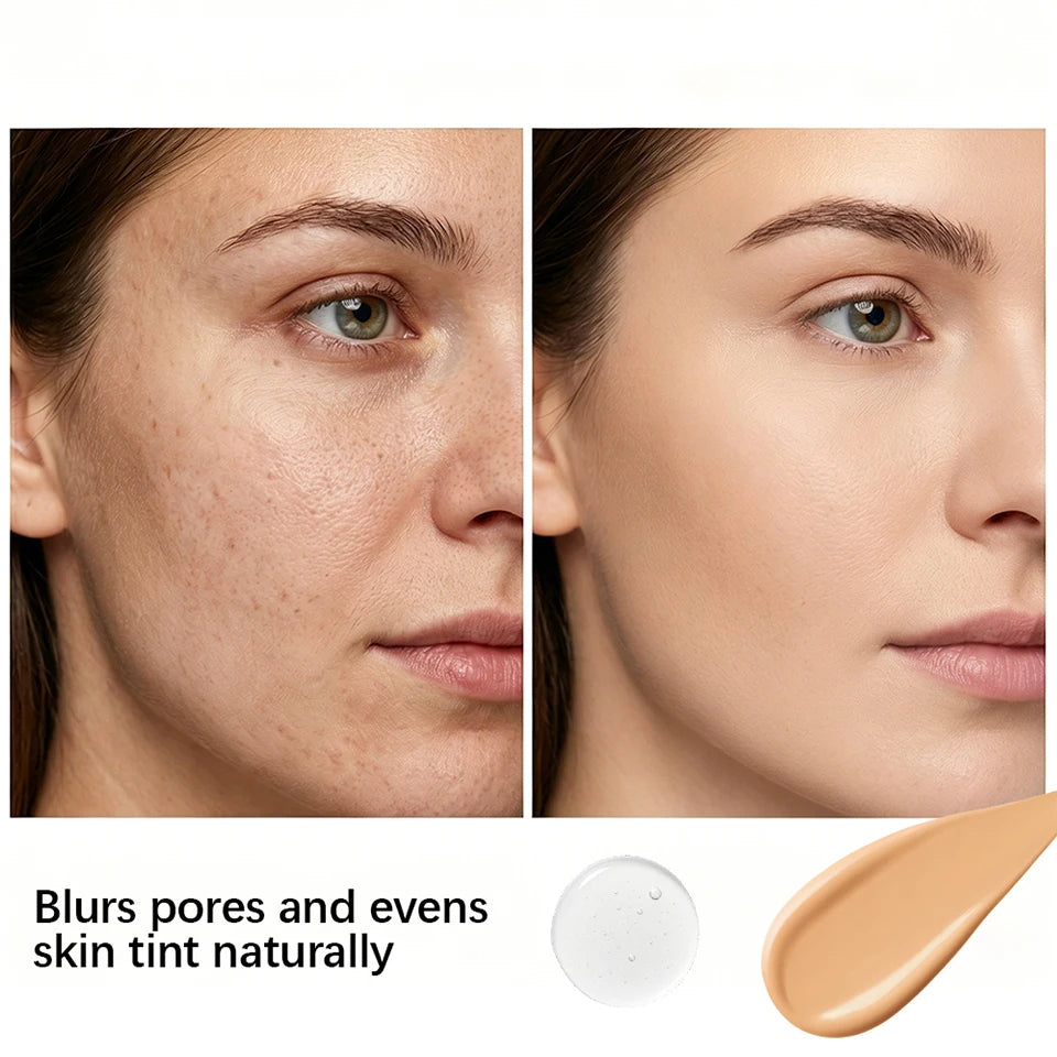 Liquid Foundation and Primer Makeup Set for Long-Lasting Coverage - 8