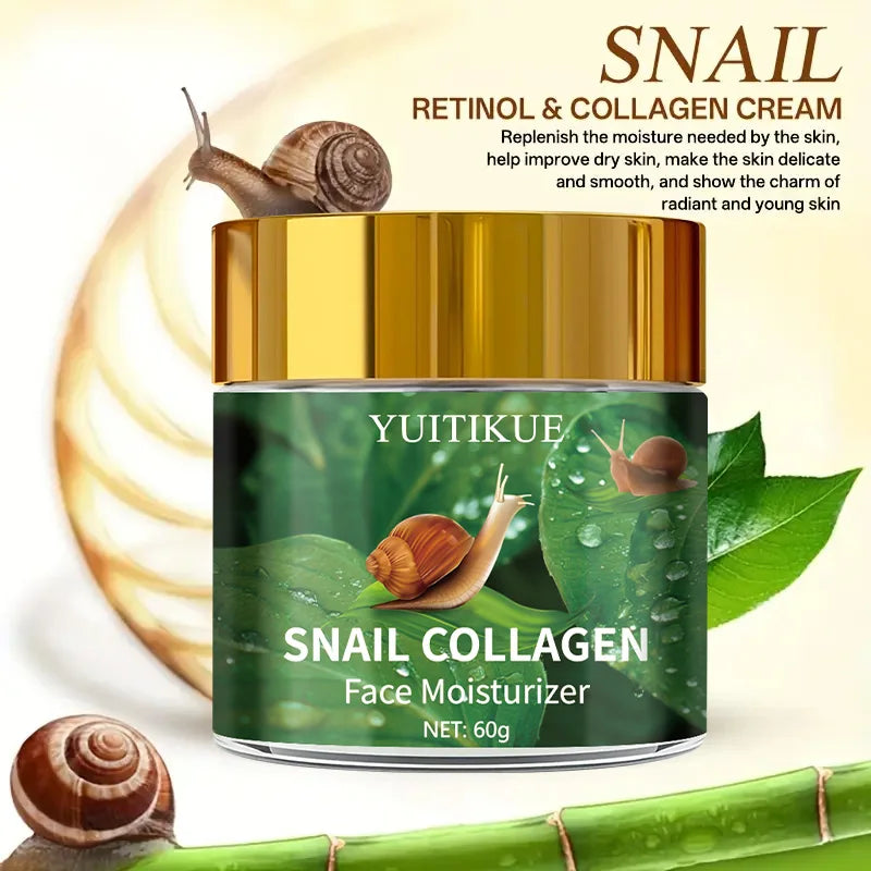 YUITIKUE Snail Mucin Cream 60g Retinol Collagen Face Moisturizer