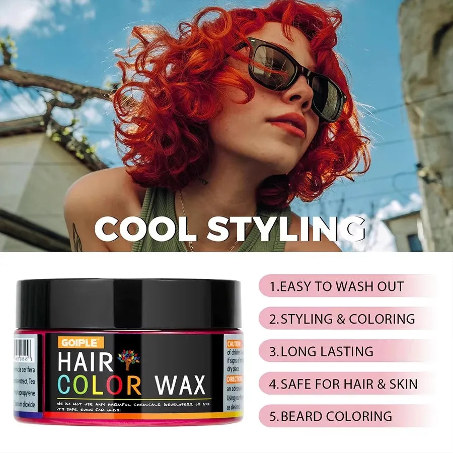 Goiple Temporary Hair Color Wax Instant Washable Hair Dye Styling Mud - 2