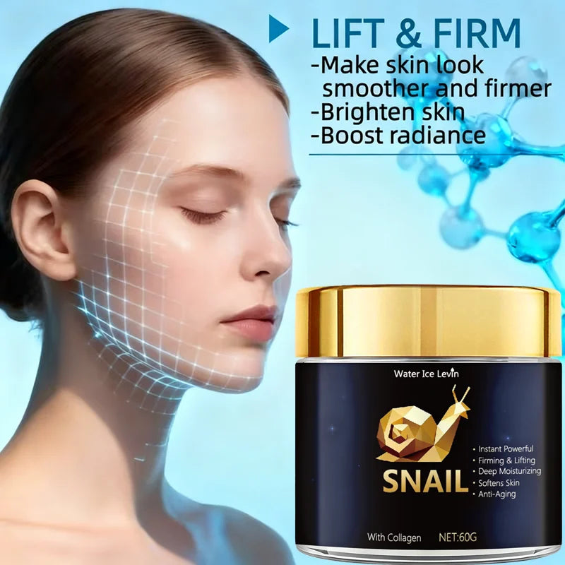 Snail Mucin Moisturizing Cream with Collagen for Radiant Anti Aging Skin
