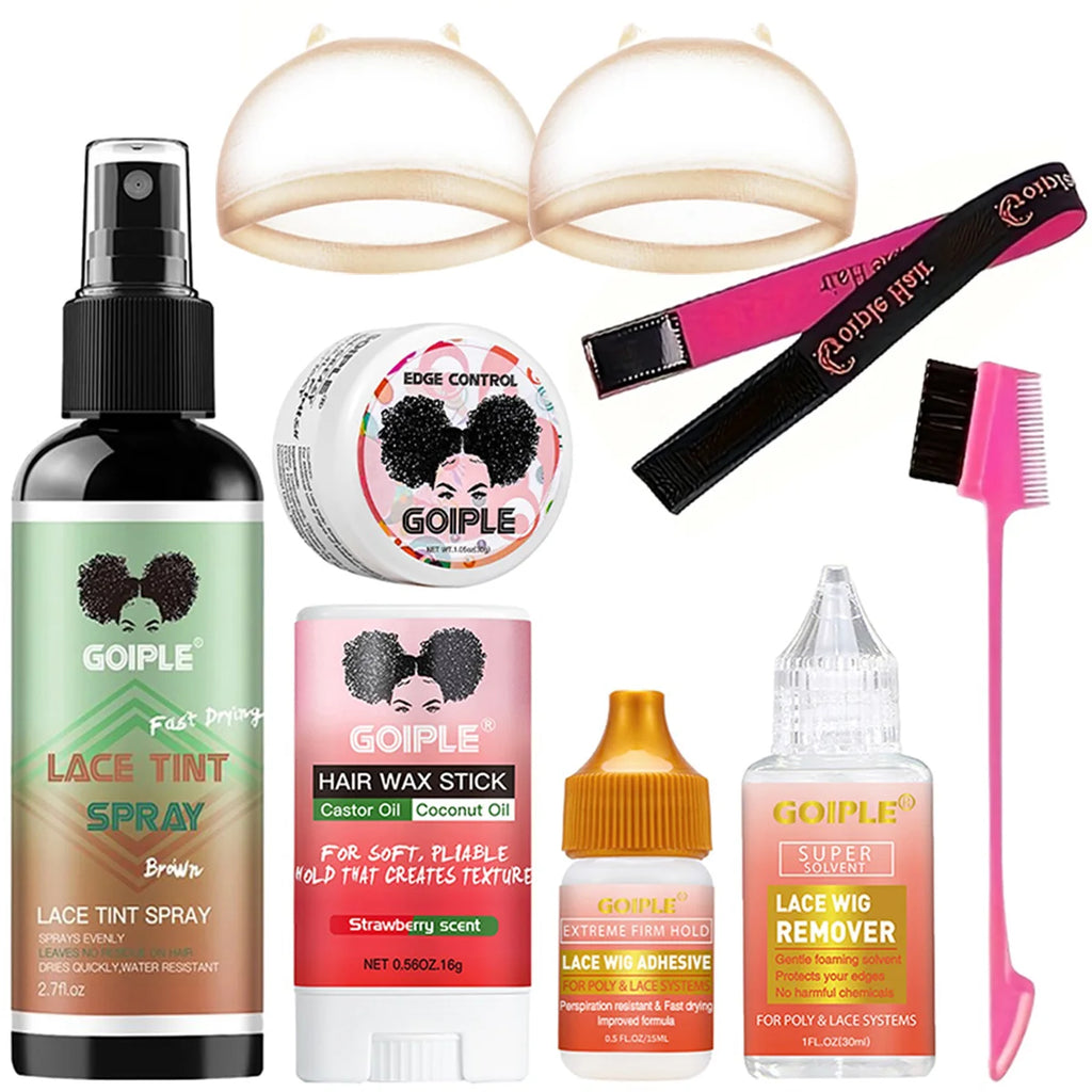 Goiple Lace Wig Installation Kit Adhesive Remover and Styling Tools
