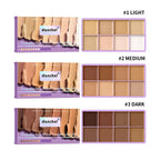 8-Shade Waterproof Cream Concealer Palette for Full Coverage