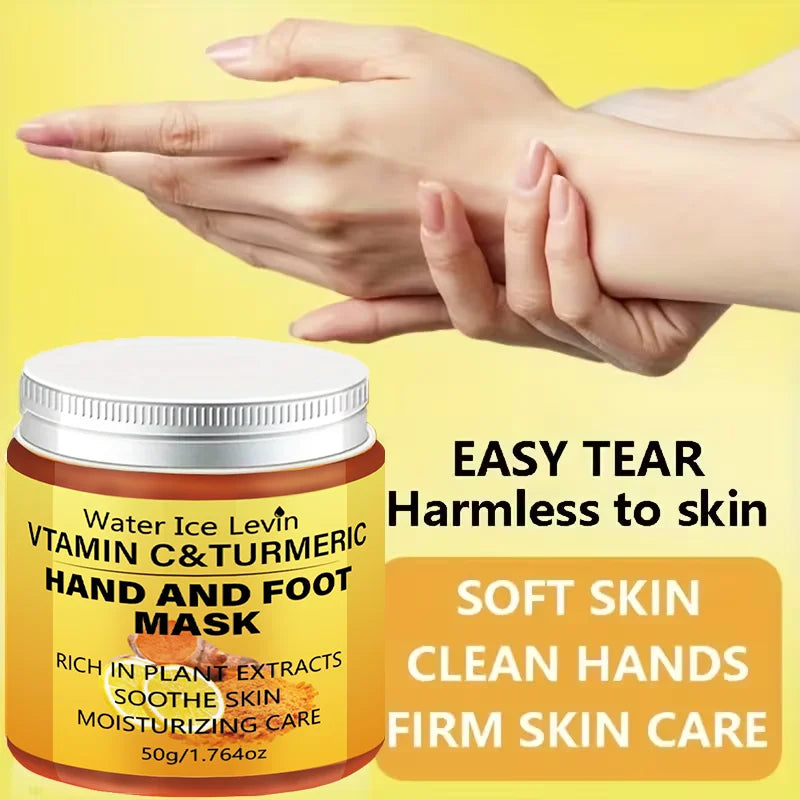 Water Ice Levin Turmeric Hand and Foot Mask Moisturizing Brightening 50g