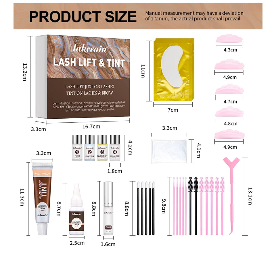 Professional Eyelash Lift and Brow Tinting Home Kit
