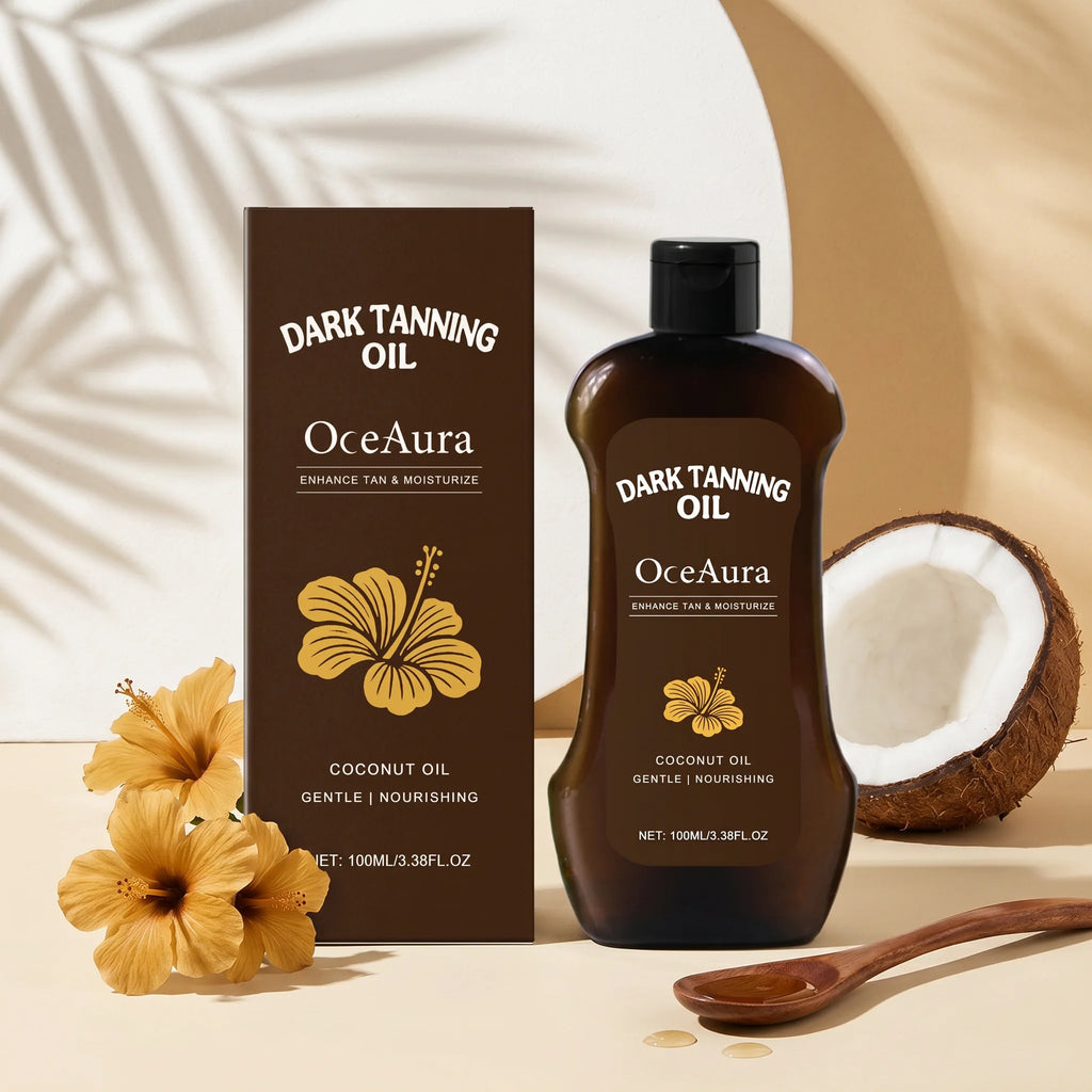 Coconut Oil Dark Tanning Body Oil for Deep Bronze Tan