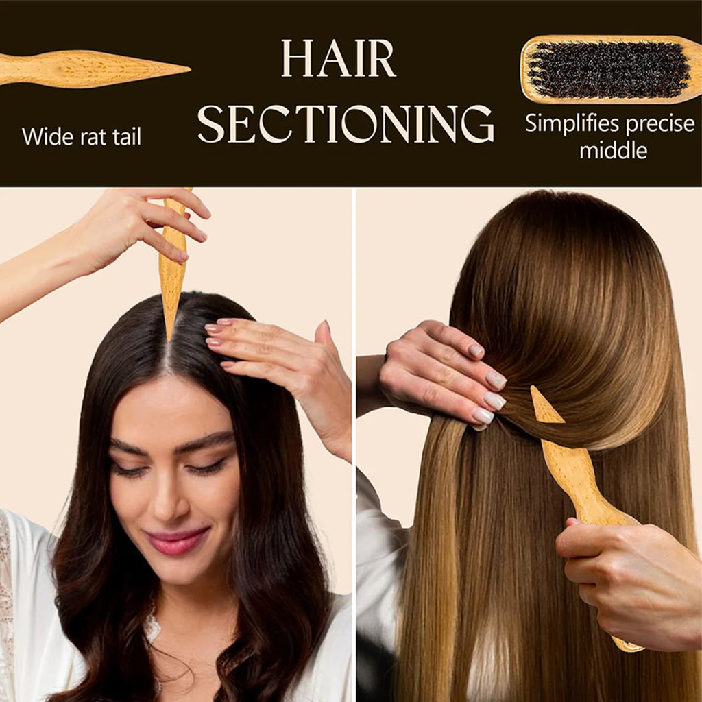 Goiple Hair Wax Stick and Styling Brush Set Anti Frizz Pomade