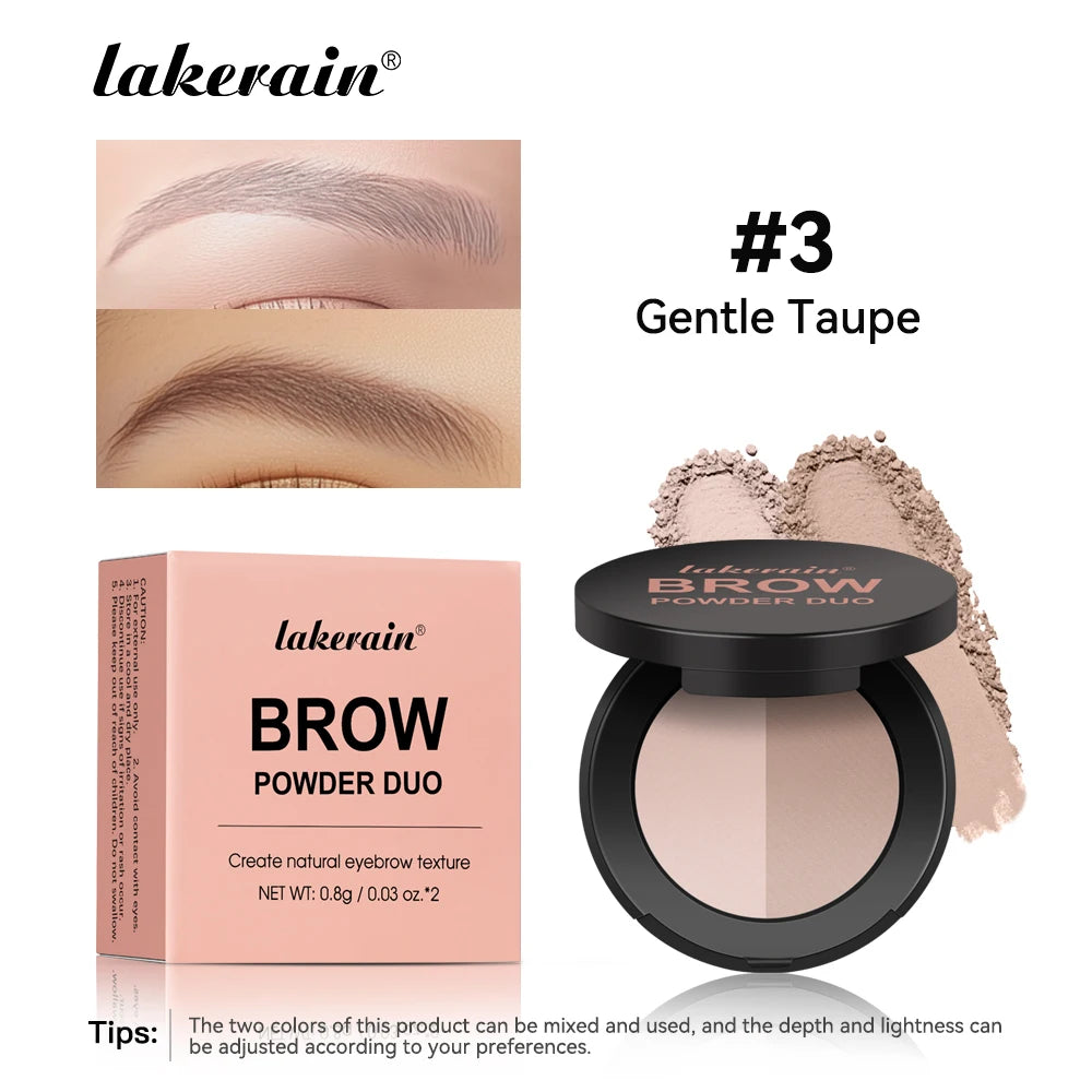 Two-Color Waterproof Eyebrow Powder Palette for Defined Brows - 22