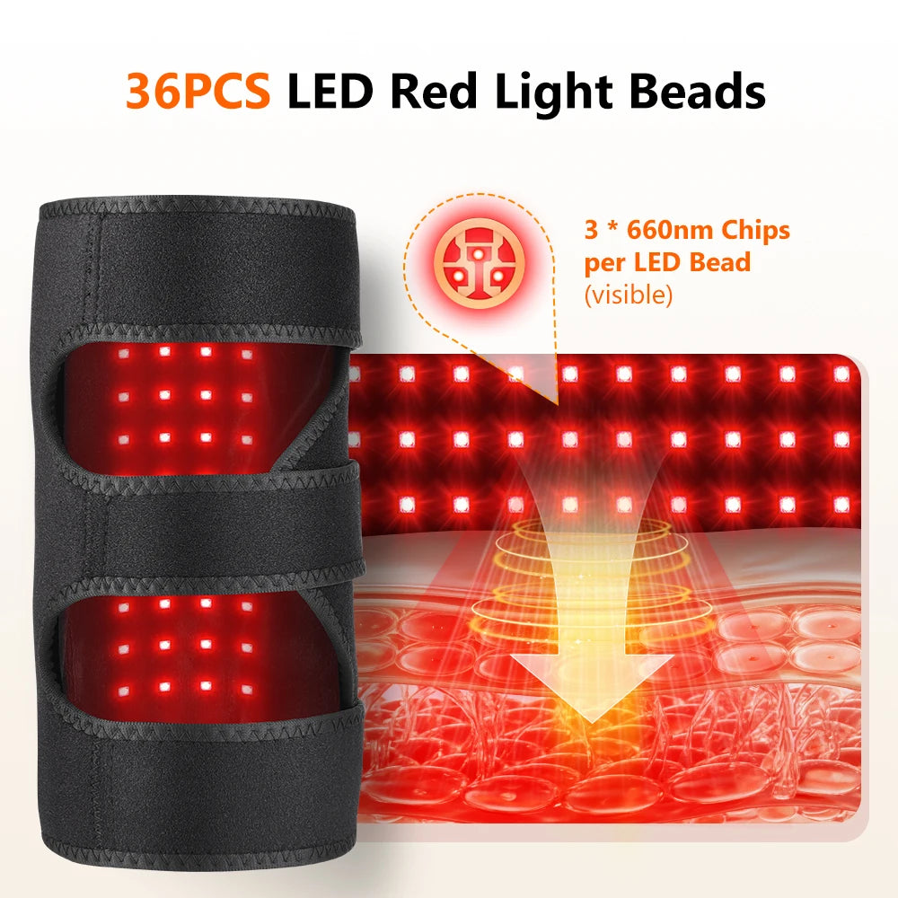 Red Light Therapy Heated Knee Wrap for Joint and Muscle Relief
