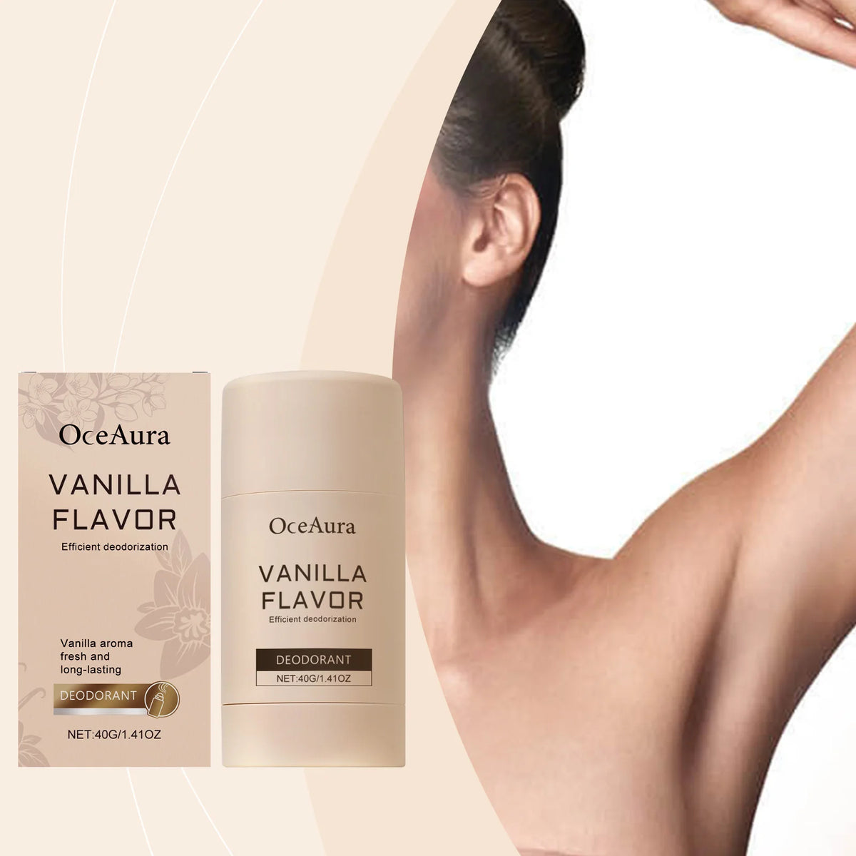 Long-Lasting Vanilla Scent Underarm Deodorant Stick