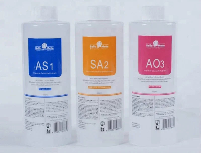 Aqua Peeling Solution Set AS1 SA2 AO3 for Hydra Dermabrasion Facial - 18