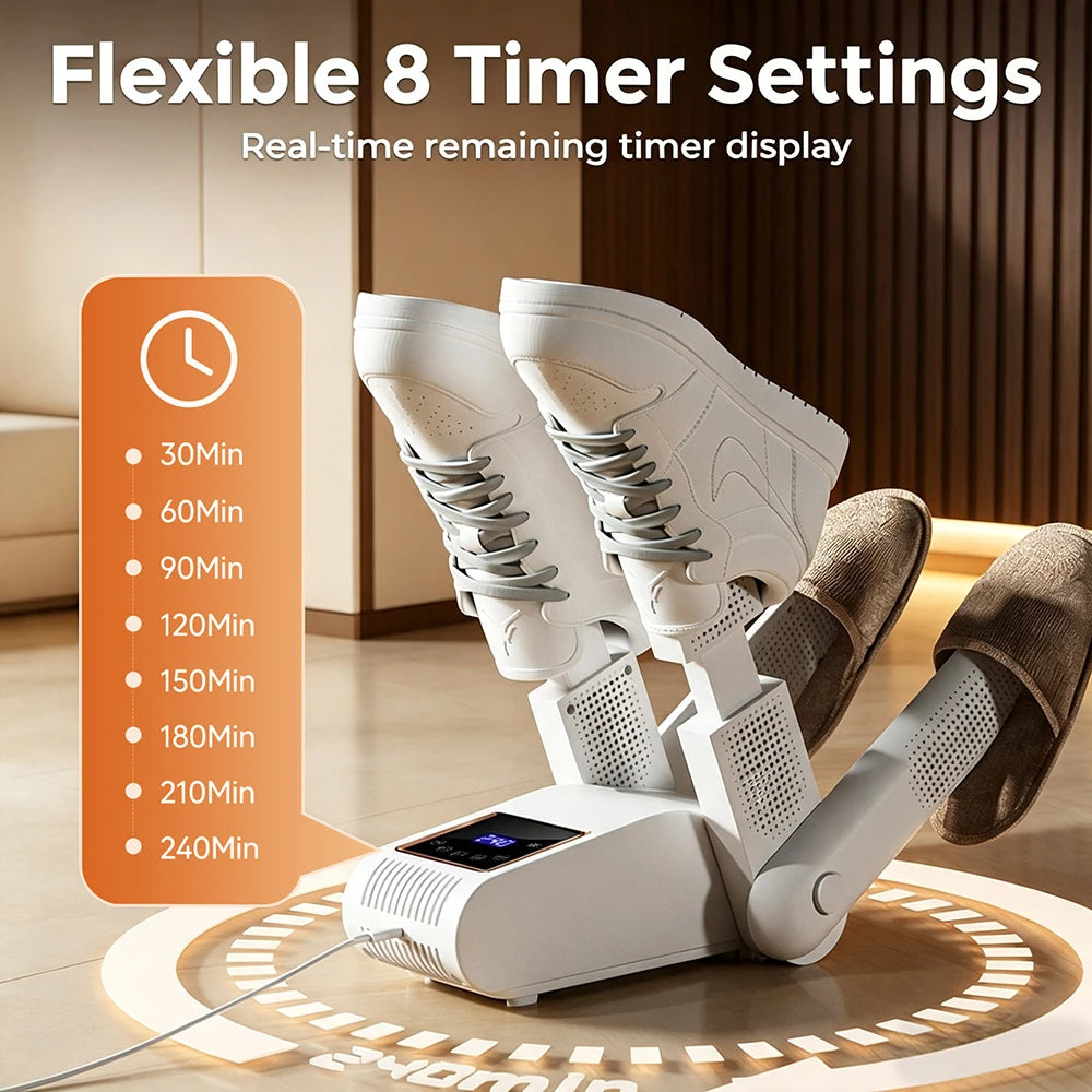 Foldable Electric Shoe and Boot Dryer with Timer - 5