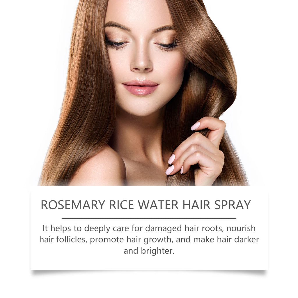 Rosemary Rice Water Hair Growth Spray for Damaged Hair