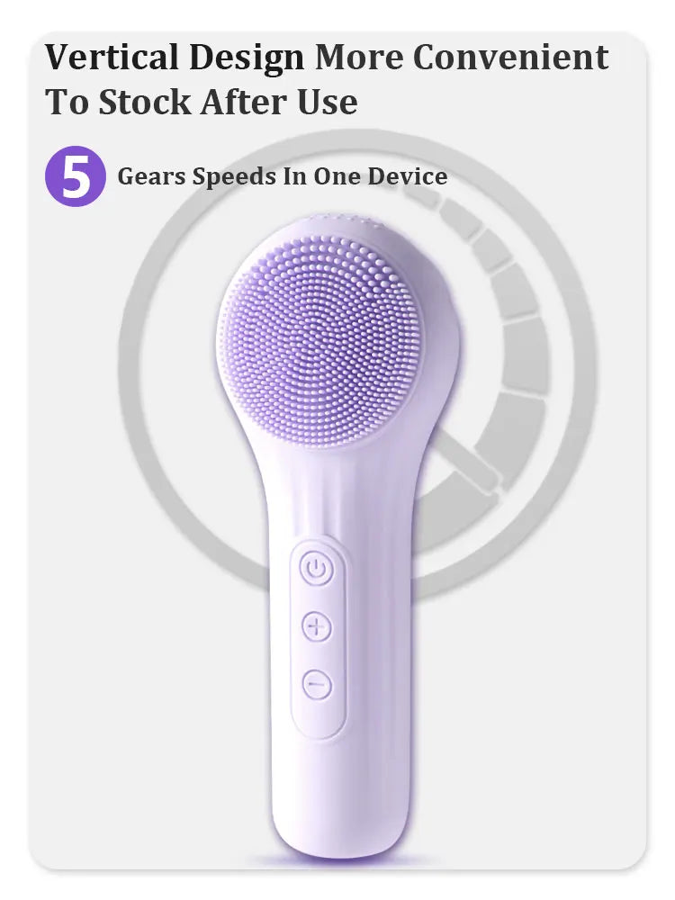 Sonic Electric Facial Cleansing Brush for Skin Exfoliation - 15
