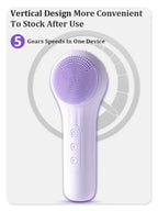 Sonic Electric Facial Cleansing Brush for Skin Exfoliation