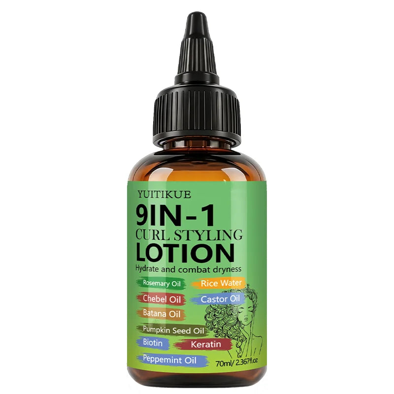 9-in-1 Curl Styling Lotion 70ml Anti-Frizz Hydrating Hair Conditioner