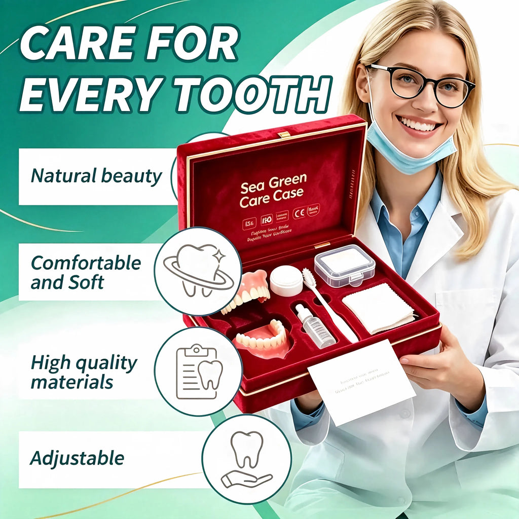 Complete Denture Care Kit with Travel Storage Case
