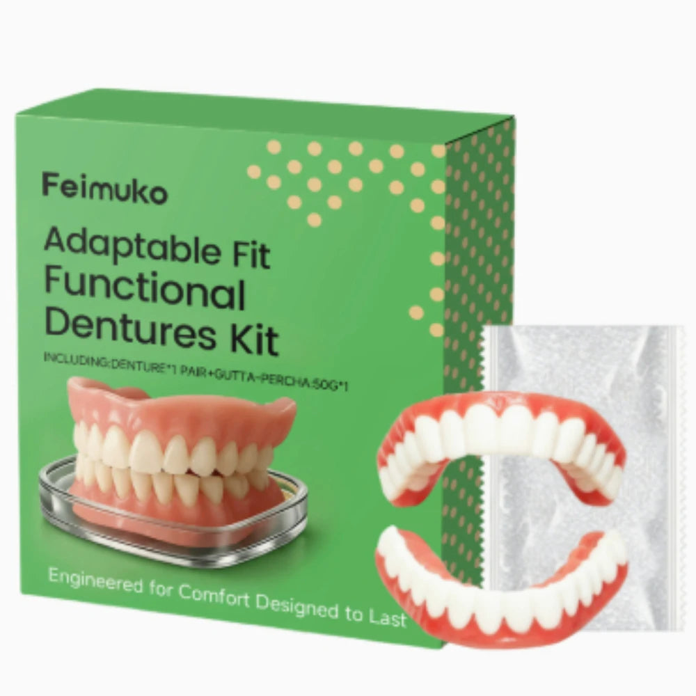 Snap-On Silicone Cosmetic Dentures for Instant Realistic Smile