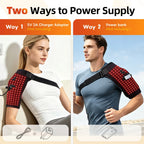 Red Light Therapy Heated Shoulder Wrap for Joint Pain Relief