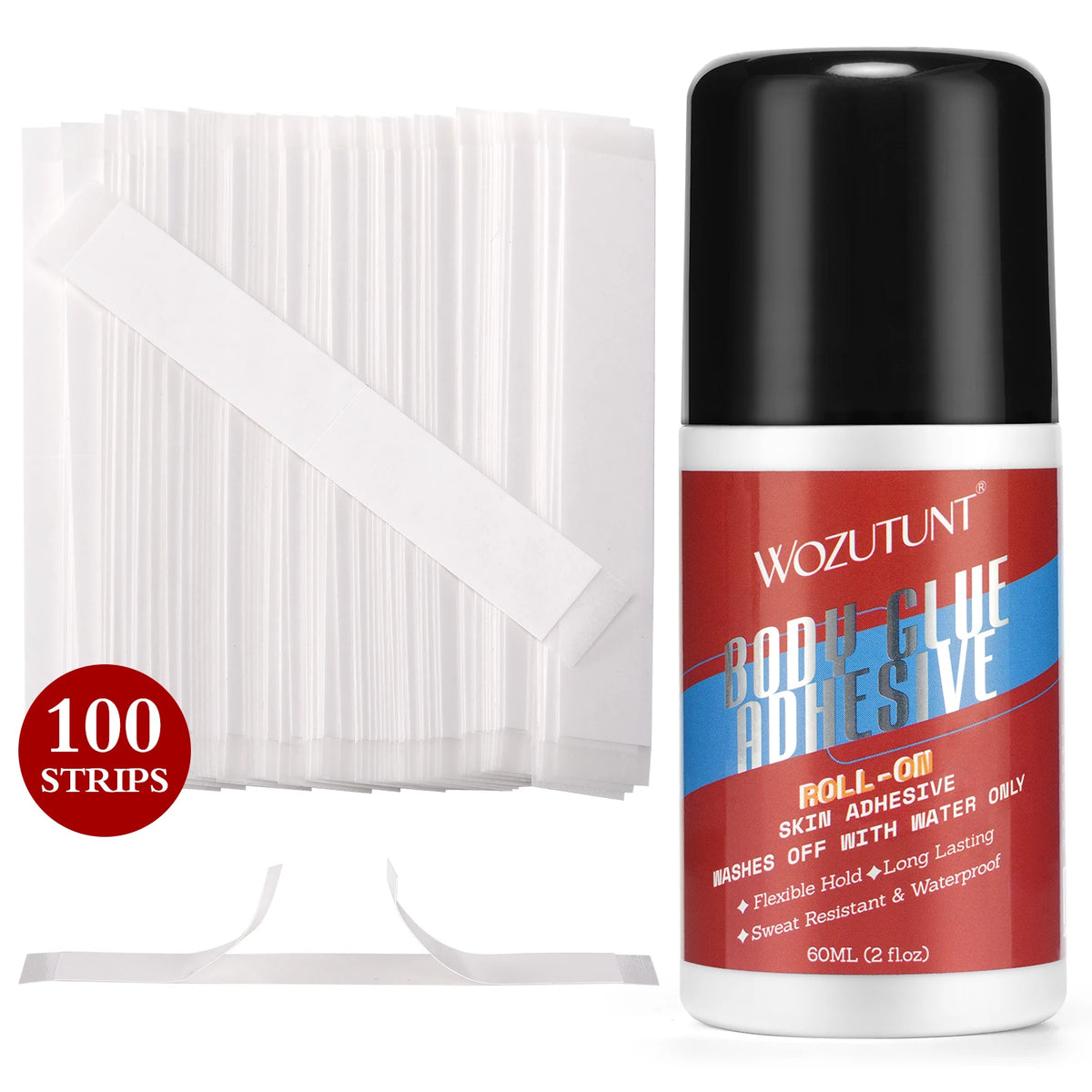 Wozutunt Body Glue Roll On Adhesive for Clothing and Lingerie Tape