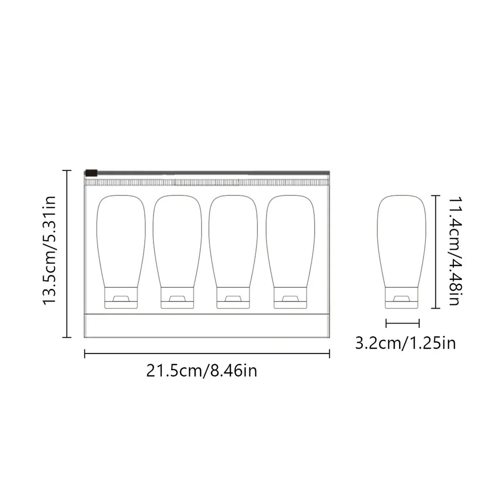 Leak-Proof Silicone Travel Bottles for Toiletries
