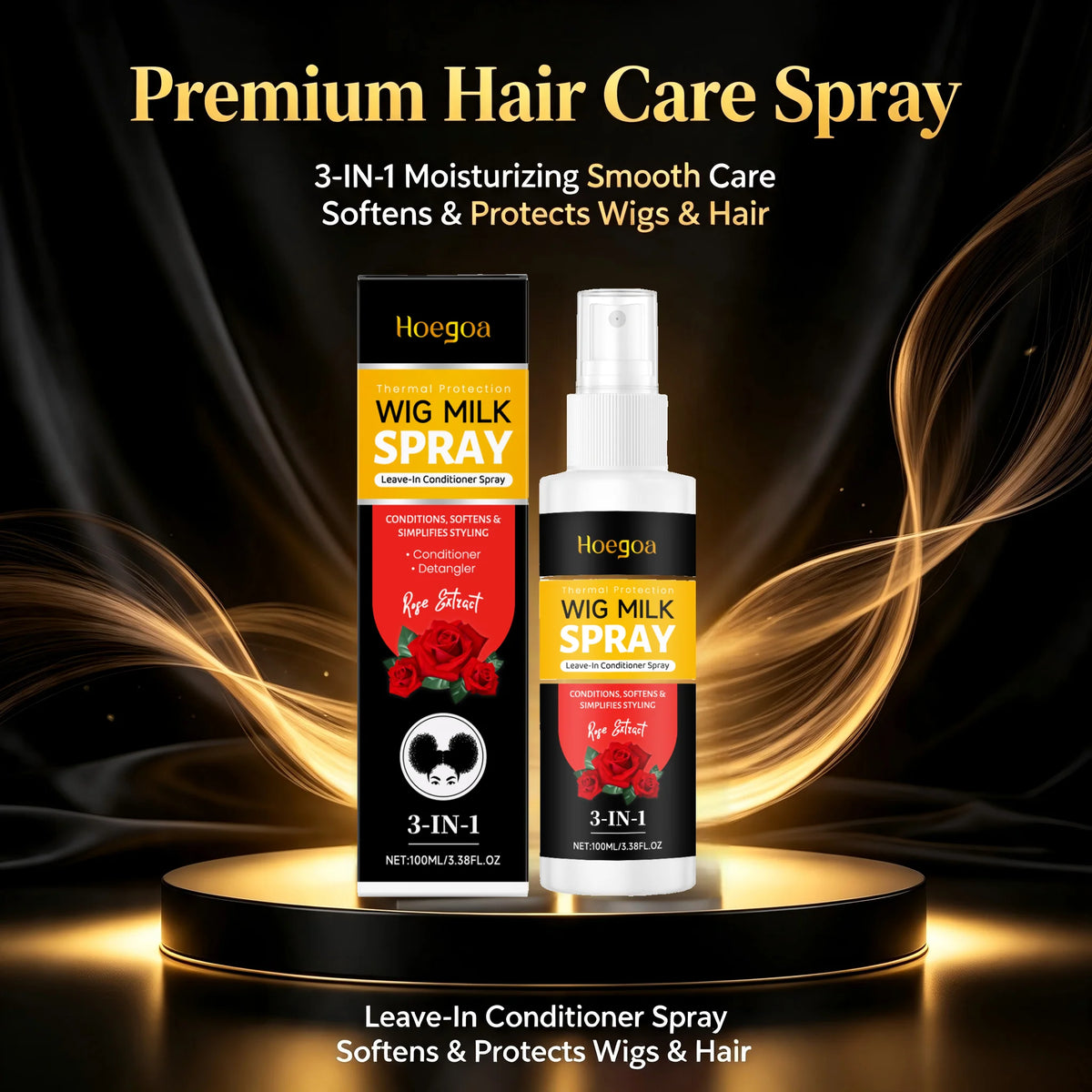 3-in-1 Leave-In Wig Conditioning and Detangling Spray