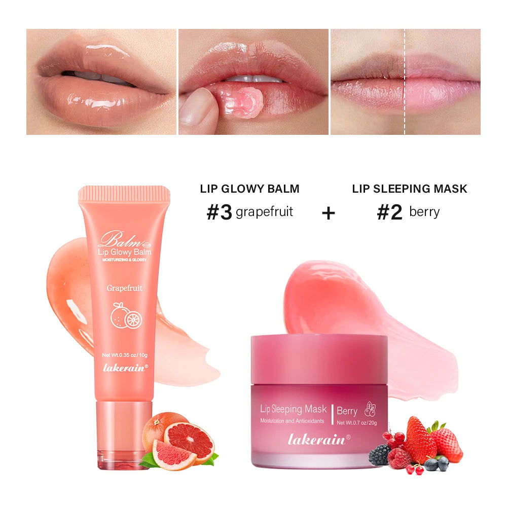 Moisturizing Lip Balm and Sleeping Mask Set