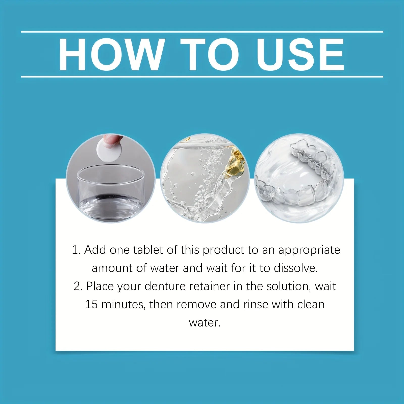 Effervescent Denture Cleaning Tablets for Deep Stain Removal - 5