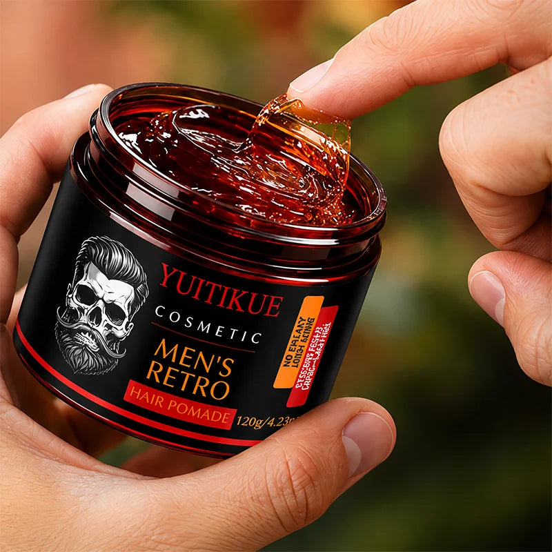 YUITIKUE Retro Men Hair Pomade Strong Hold Styling Wax