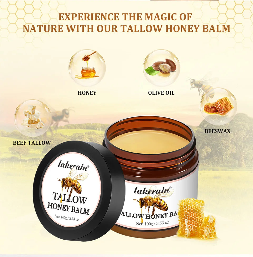 Whipped Beef Tallow and Honey Moisturizing Face and Body Balm