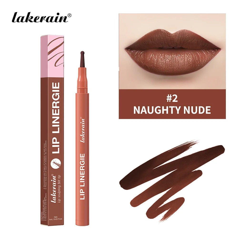 Long-Lasting Waterproof Ballpoint Felt Tip Lip Liner
