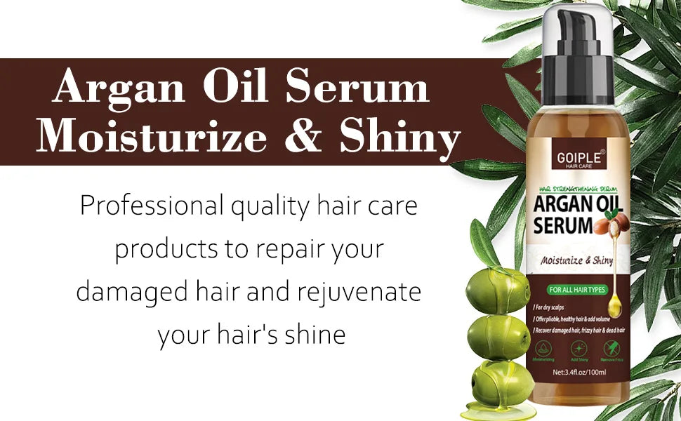 100ml Argan Oil Hair Serum Repair Treatment for All Hair Types - 7