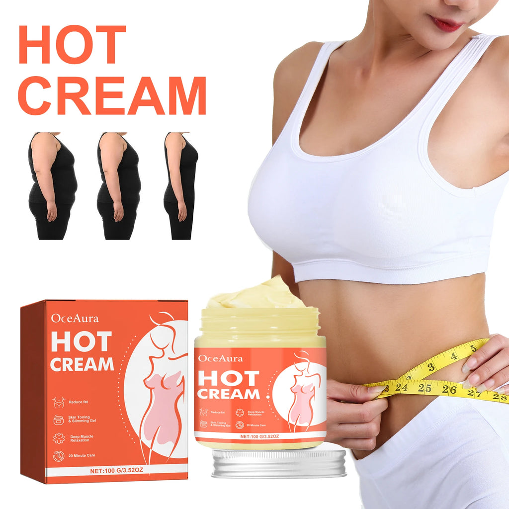 Anti-Cellulite Hot Massage Cream for Body Slimming and Shaping