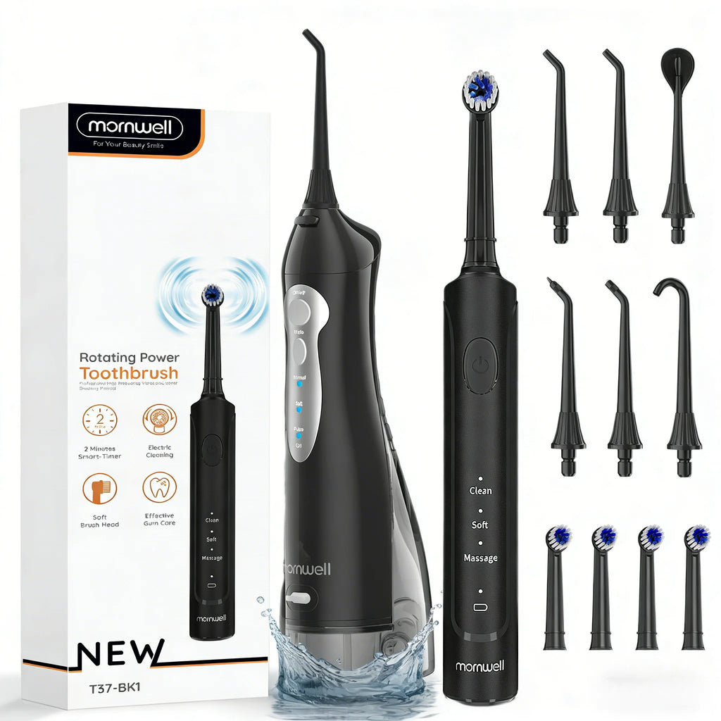 Electric Toothbrush and Water Flosser Oral Care Combo
