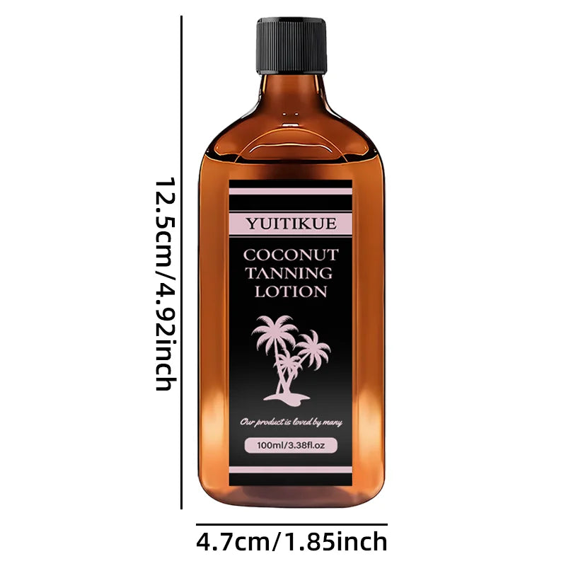 YUITIKUE Coconut Tanning Lotion Natural Sunless Bronzer for Glowing Skin