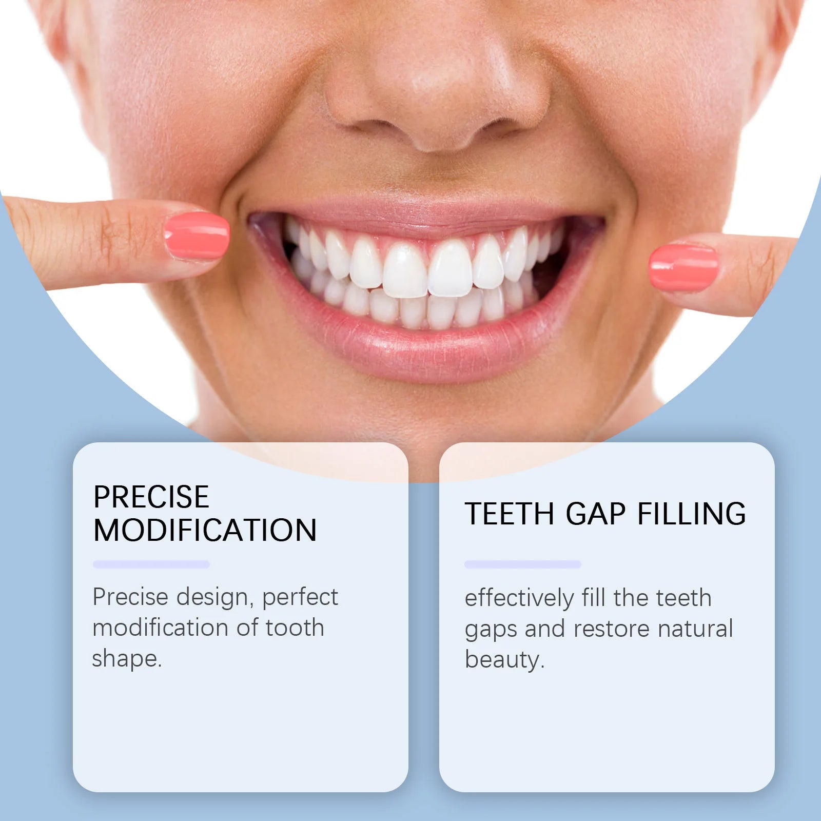 Adjustable Snap-On Smile Veneers for Teeth Gaps and Stains - 8