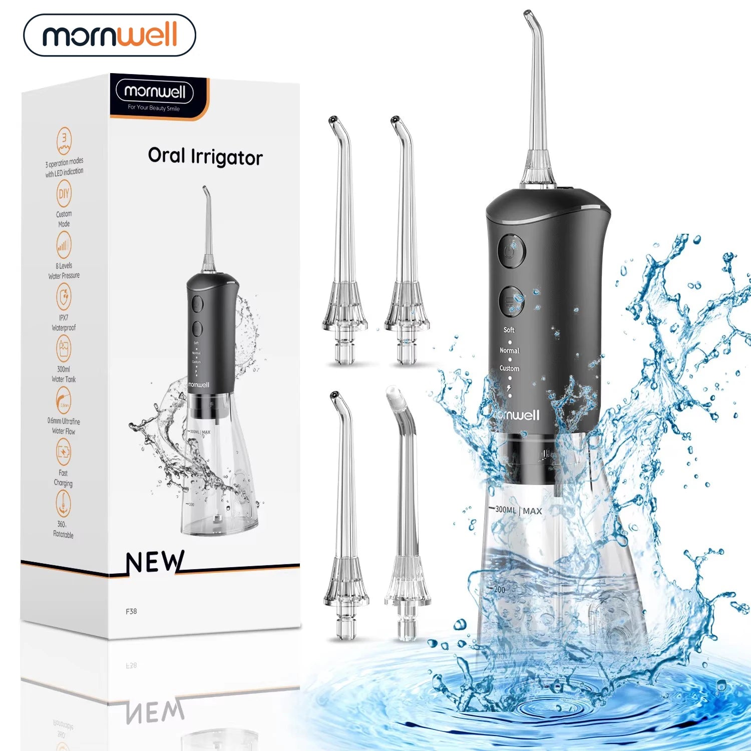 Portable Rechargeable Water Flosser for Teeth Cleaning - 1