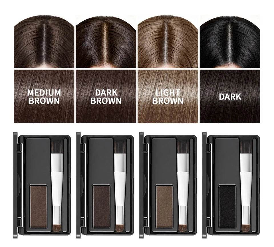 Instant Root Concealer Powder Palette for Gray Hair Coverage - 8
