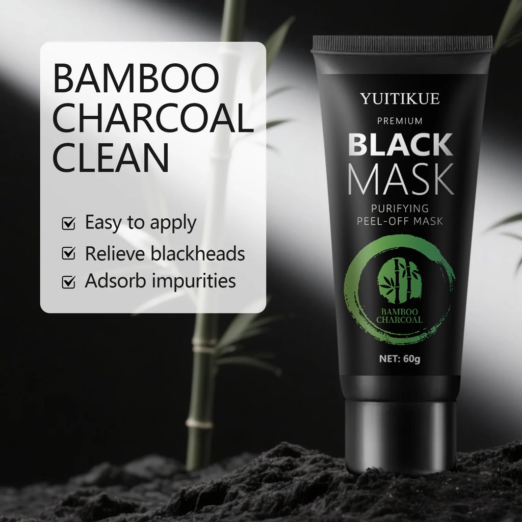 YUITIKUE Bamboo Charcoal Black Mask Deep Cleansing Peel Off Facial Mask
