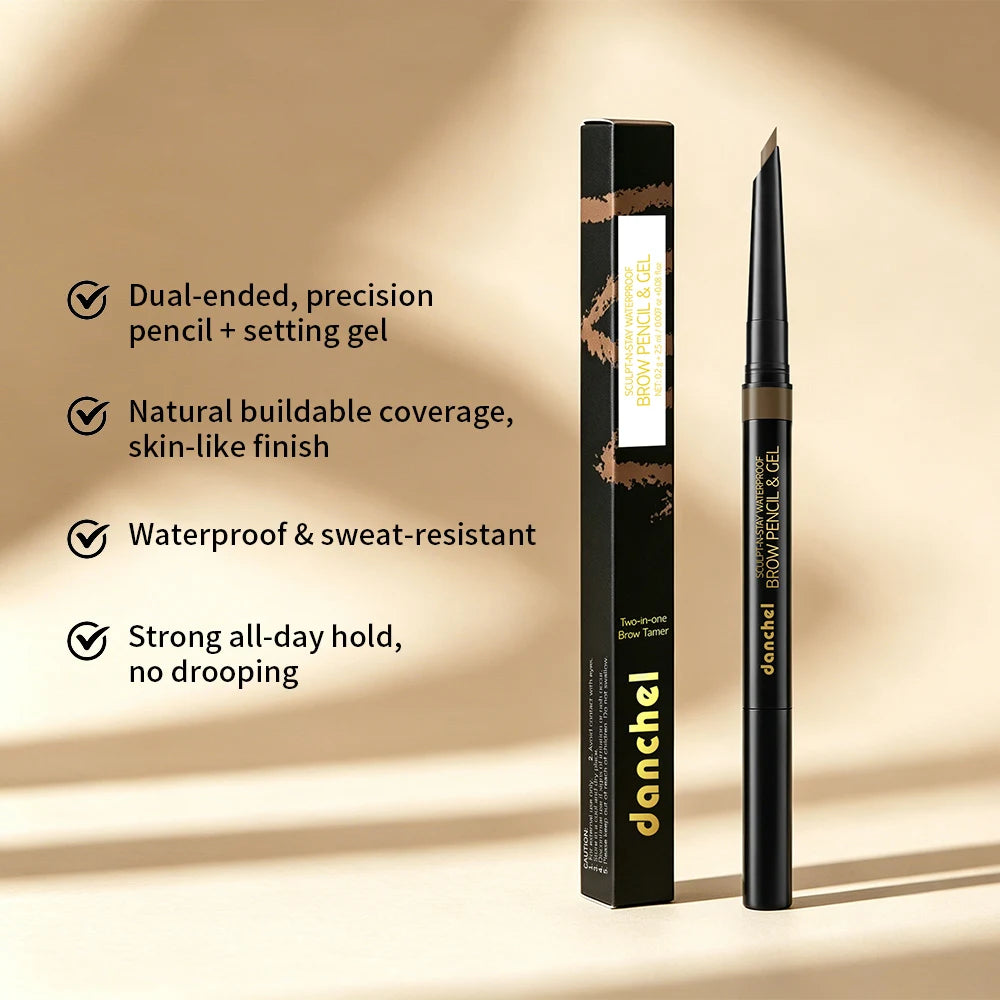 2-in-1 Waterproof Eyebrow Pencil and Sculpting Gel - 3