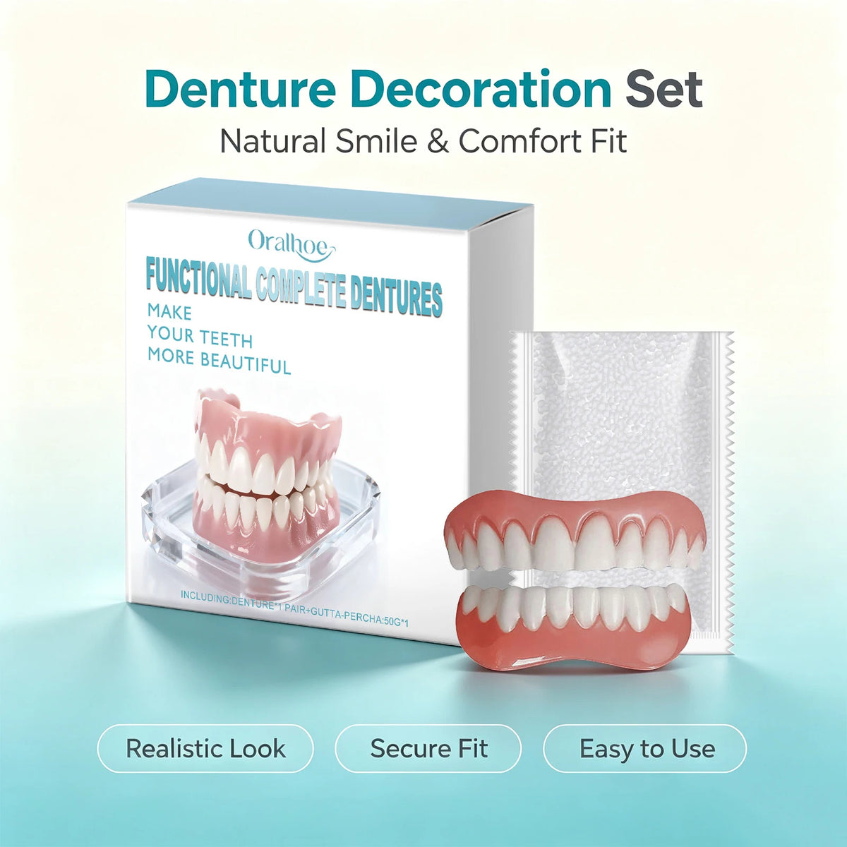 Cosmetic Denture Set for Instant Smile Improvement