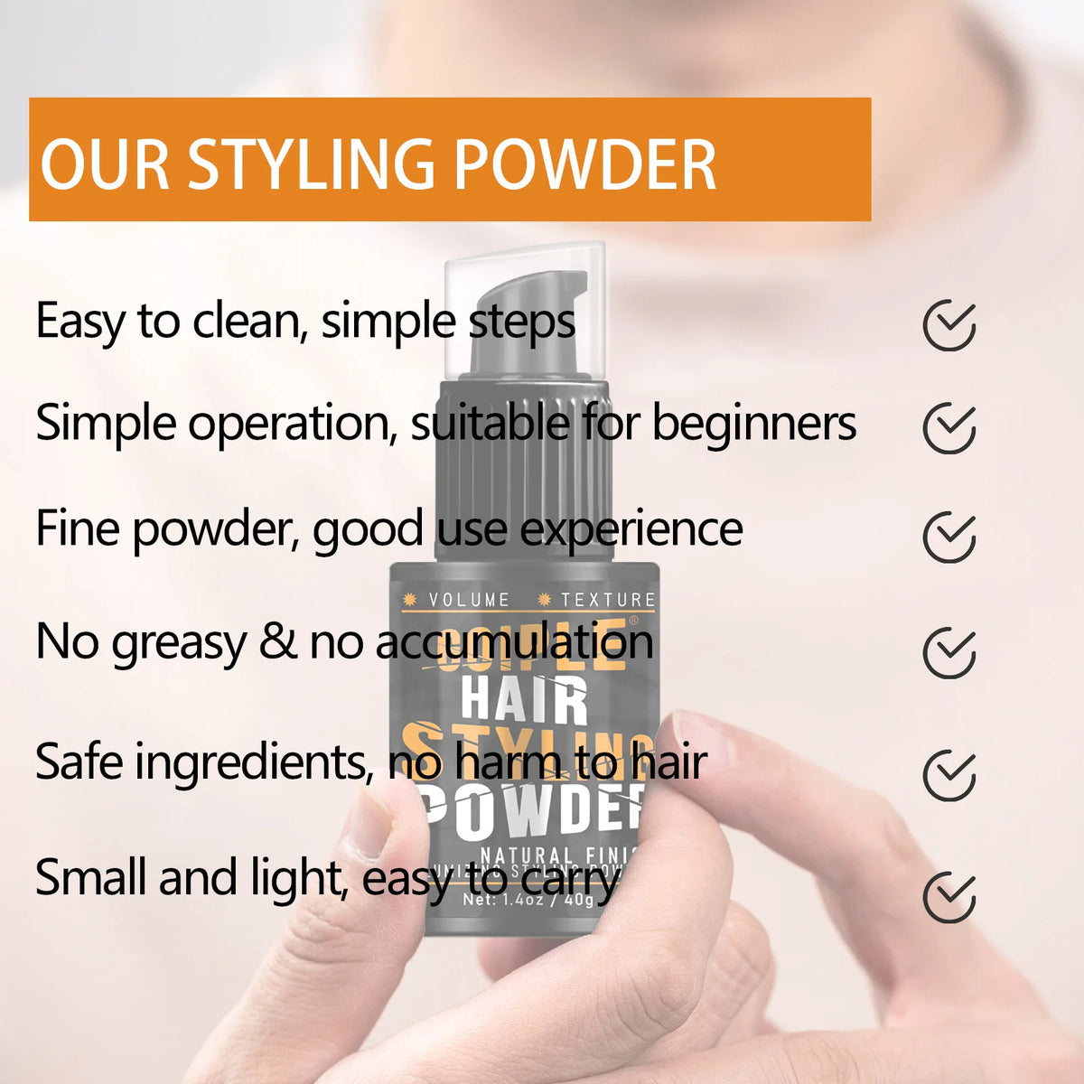 Goiple Hair Styling Powder Volumizing Texture Dust for Men and Women